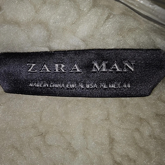 Zara Men faux sherpa winter coat size XLarge - Picture 3 of 12